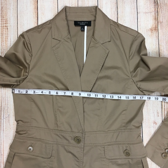 Talbots safari blazer in tan - Picture 3 of 7
